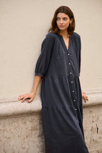 Part Two Nataliya Navy Dress Linen