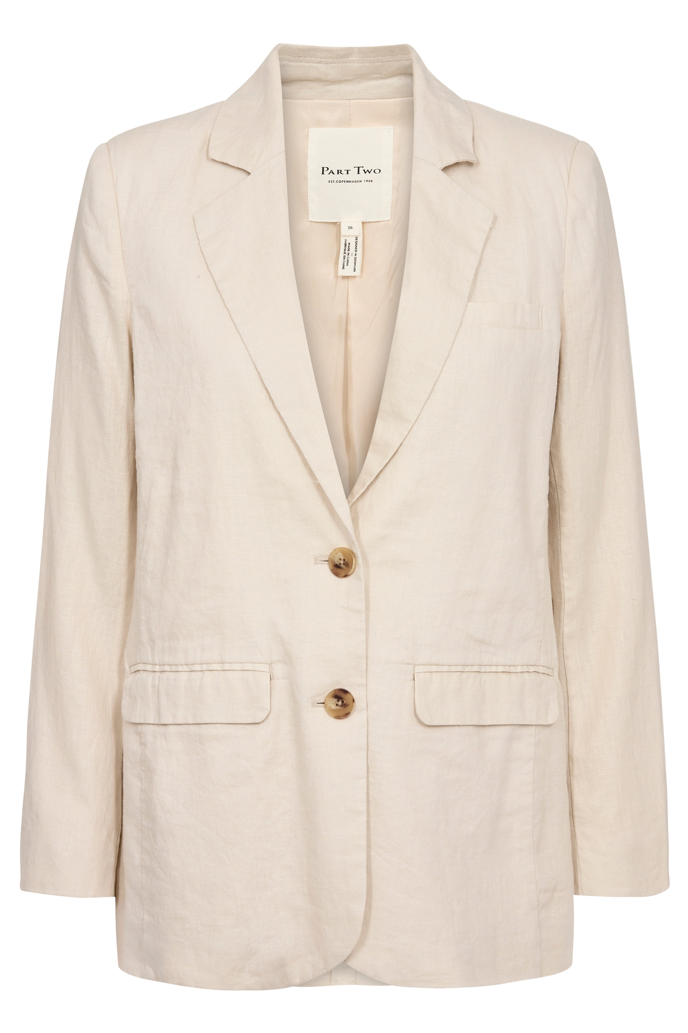 Part Two Nyan Linen Blazer French Oak