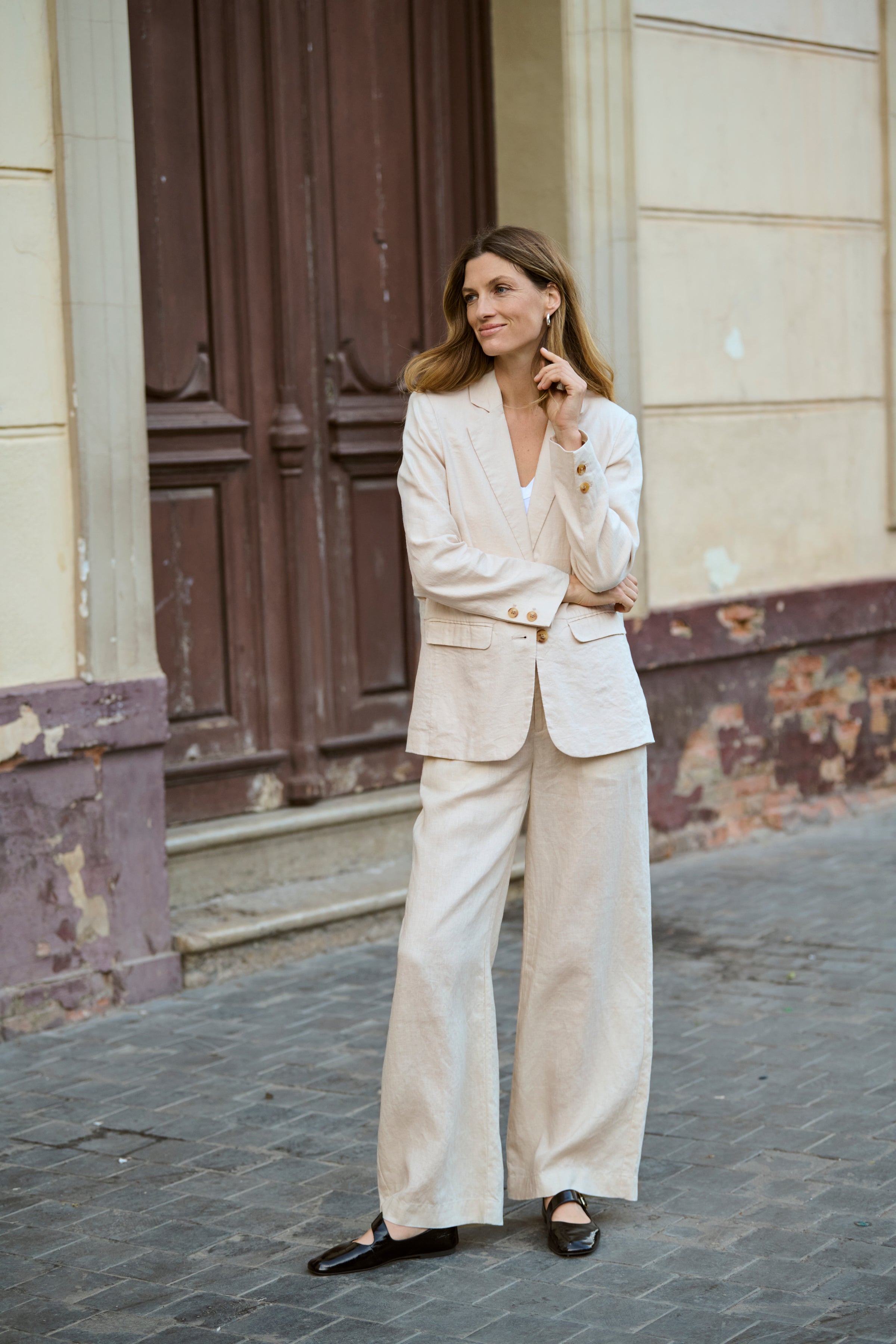 Part Two Nyan Linen Blazer French Oak