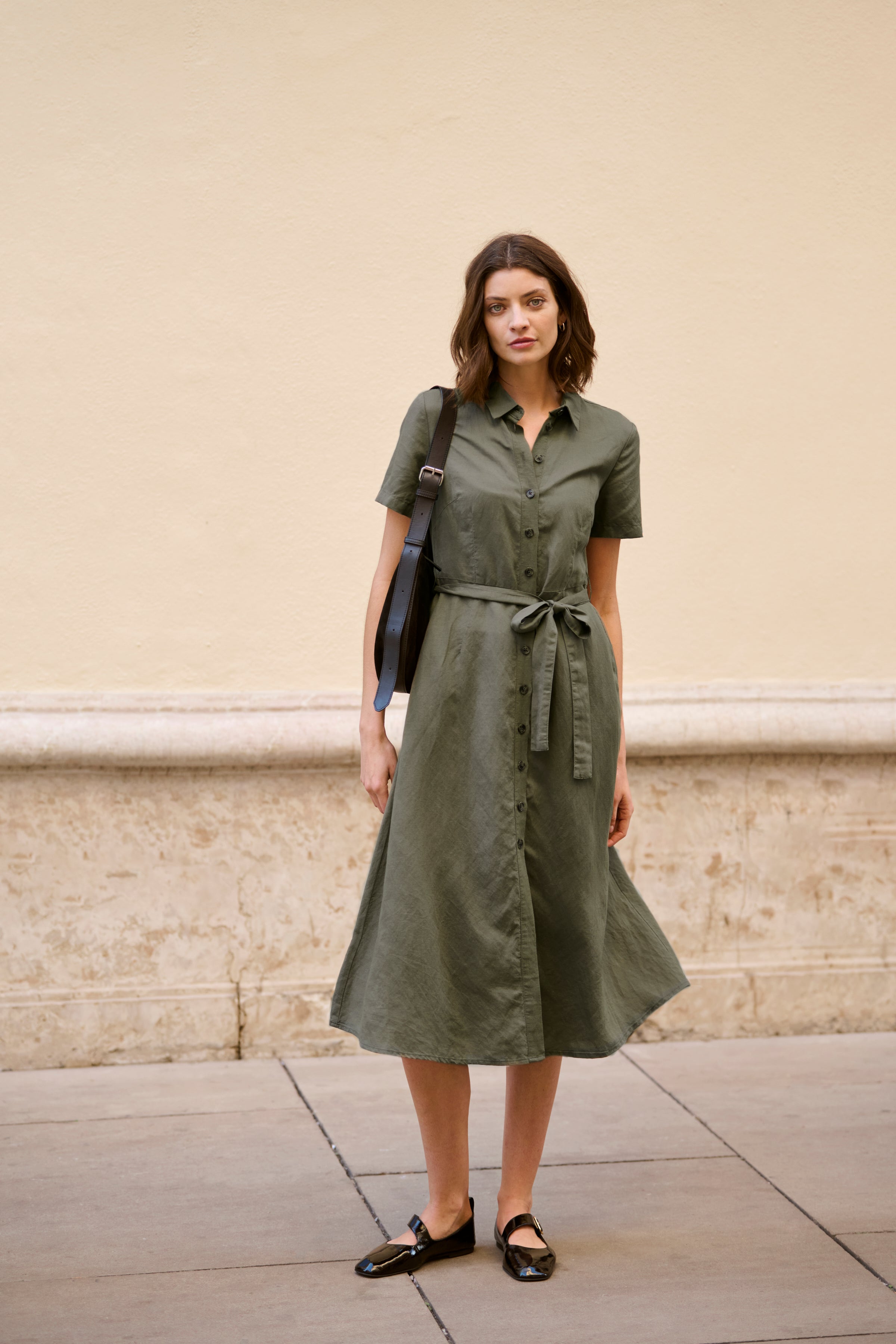 Part Two Eflin Dress Khaki Green