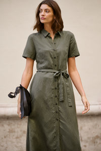 Part Two Eflin Dress Khaki Green