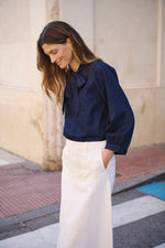Load image into Gallery viewer, Part Two Sassi Blouse Denim
