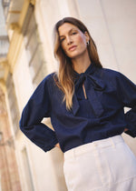 Load image into Gallery viewer, Part Two Sassi Blouse Denim
