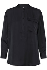 Load image into Gallery viewer, Part Two Shanta Blouse Shirt Navy
