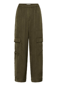 Part Two Sharina Tarmac Green Trousers