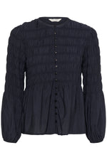 Load image into Gallery viewer, Part Two Siffe Navy Blouse

