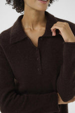 Load image into Gallery viewer, Part Two Silya Chocolate Brown Jumper
