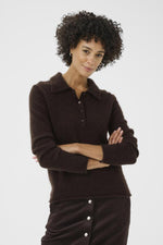 Load image into Gallery viewer, Part Two Silya Chocolate Brown Jumper
