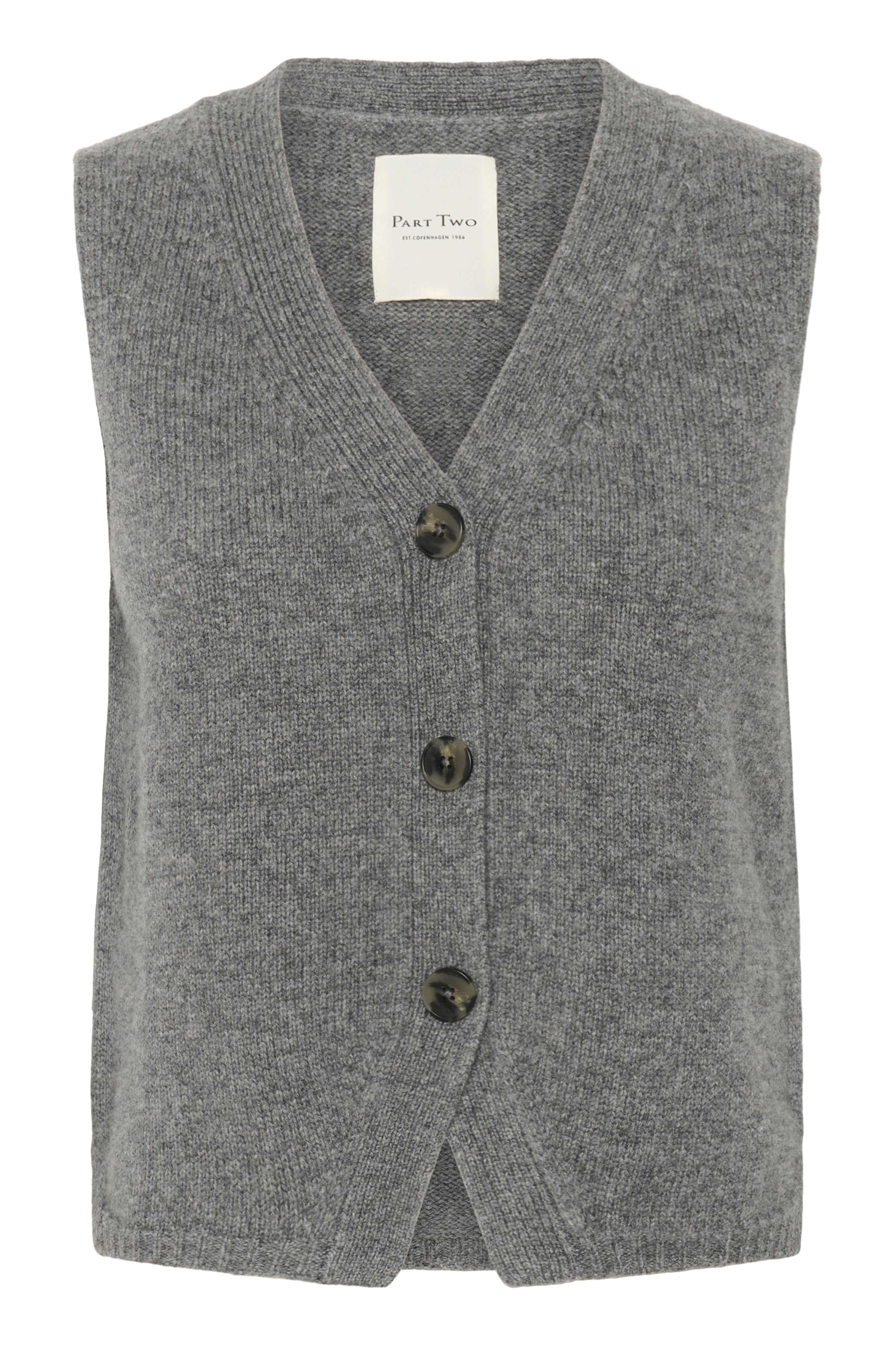 Part Two Sylva Waistcoat Knitted Vest Grey