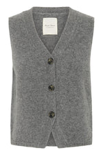 Load image into Gallery viewer, Part Two Sylva Waistcoat Knitted Vest Grey
