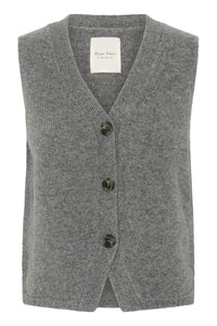 Part Two Sylva Waistcoat Knitted Vest Grey