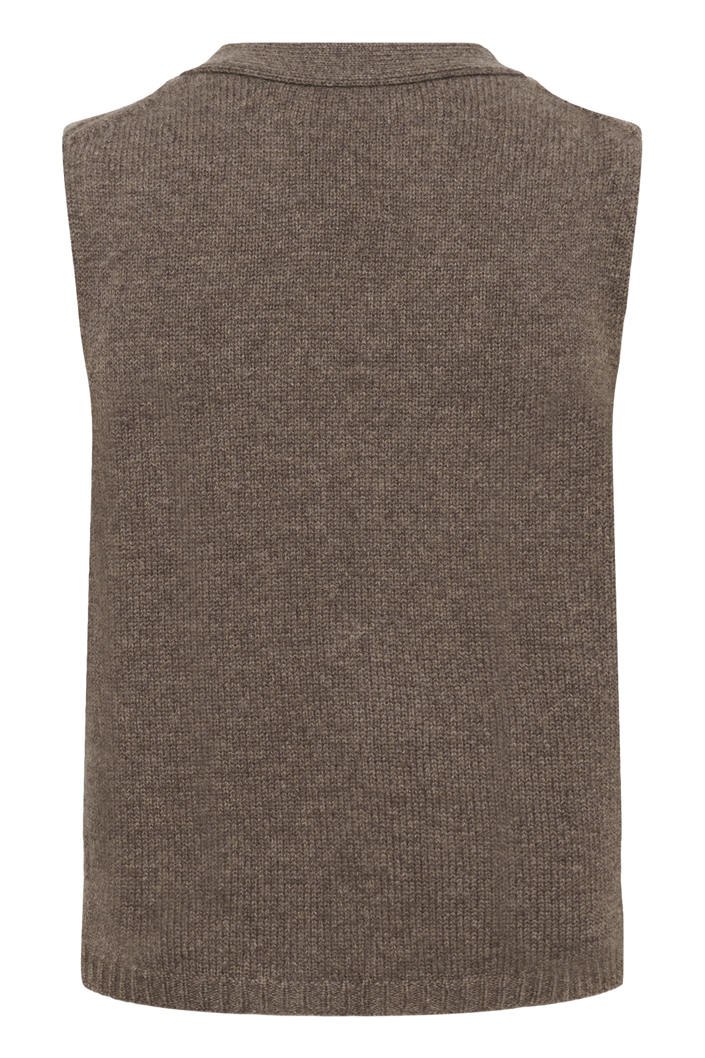 Part Two Sylva Waistcoat Knitted Vest Soft Brown