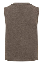Load image into Gallery viewer, Part Two Sylva Waistcoat Knitted Vest Soft Brown
