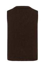 Load image into Gallery viewer, Part Two Sylva Knitted Waistcoat Mole Brown
