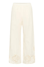 Load image into Gallery viewer, Part Two Agnethe White Trousers with Embroidery
