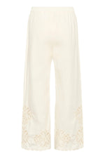 Load image into Gallery viewer, Part Two Agnethe White Trousers with Embroidery
