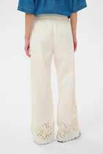 Load image into Gallery viewer, Part Two Agnethe White Trousers with Embroidery
