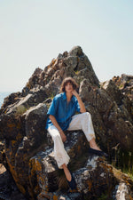 Load image into Gallery viewer, Part Two Agnethe White Trousers with Embroidery
