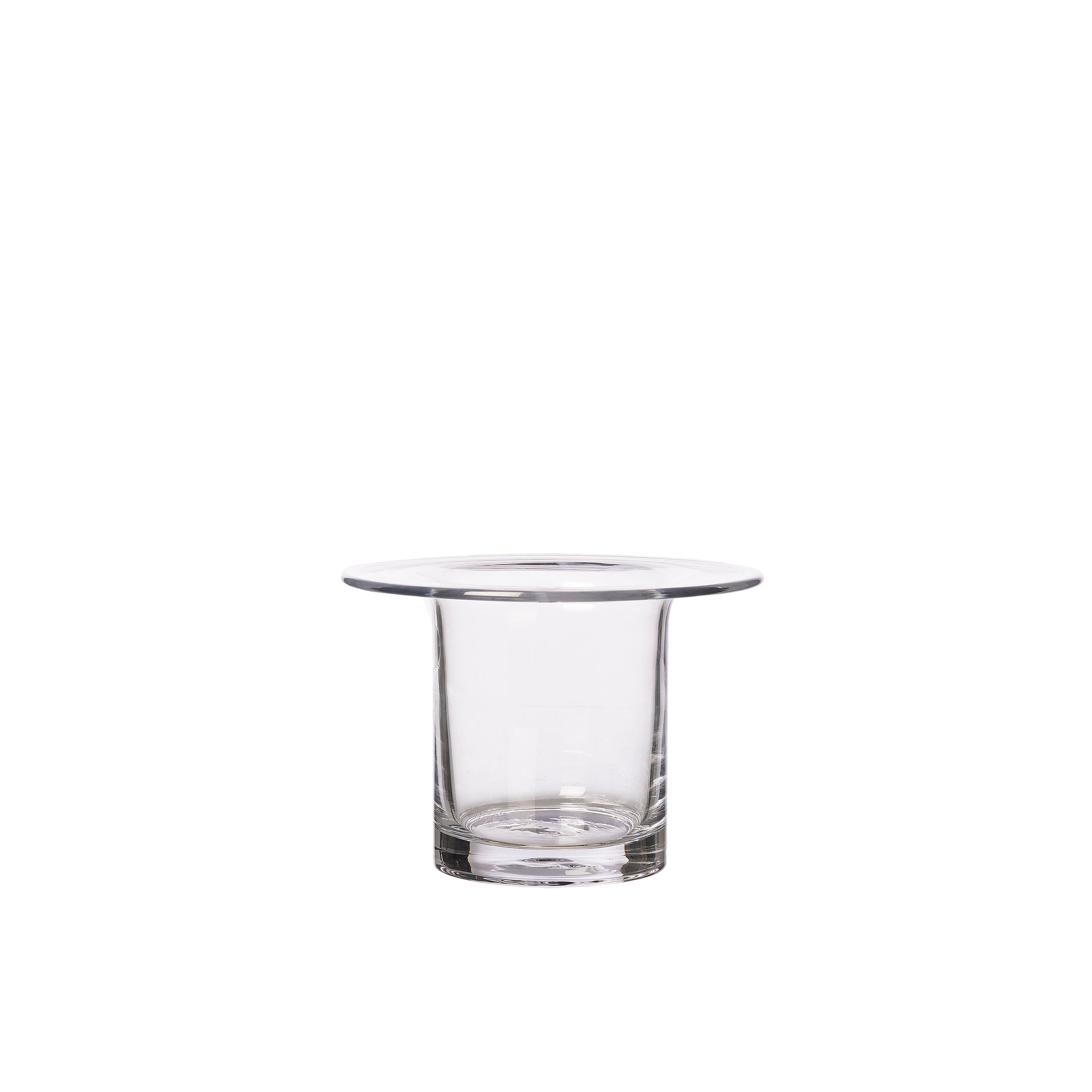 Glass Vase With Flat Rim Small