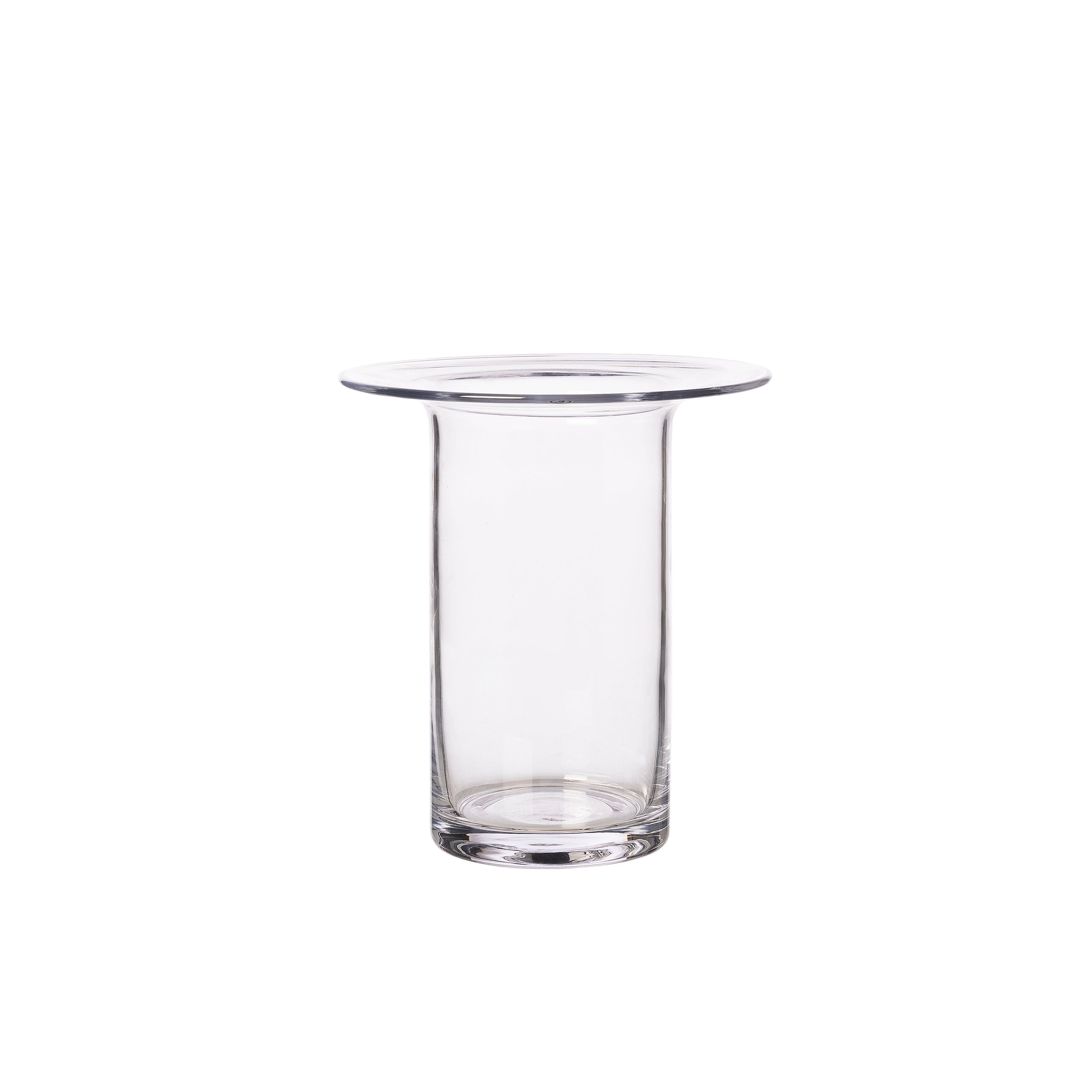 Glass Vase With Flat Rim Large