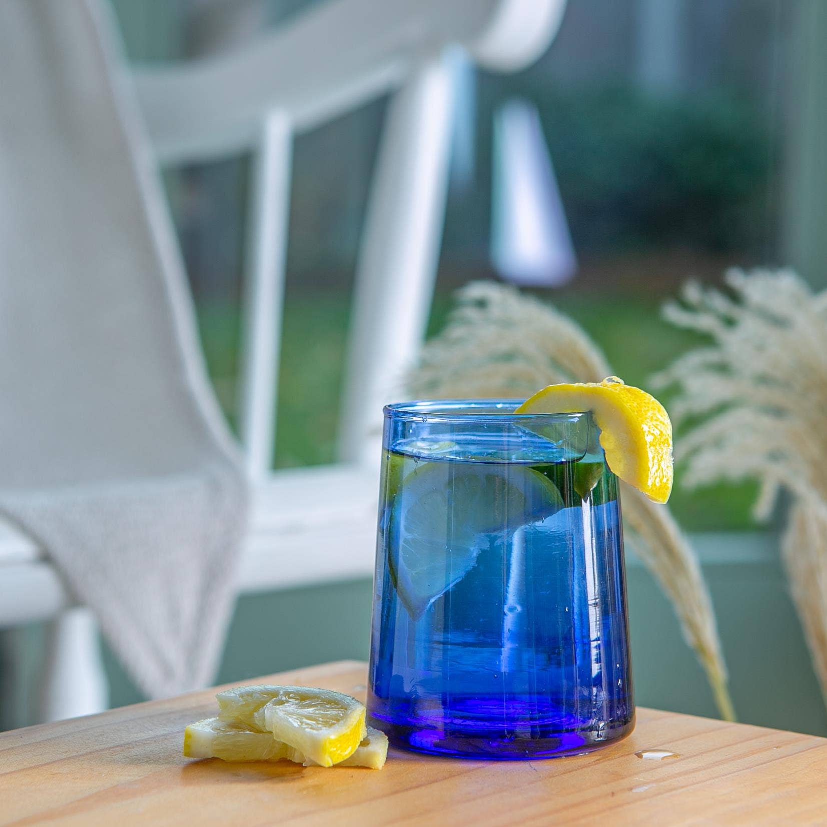 Recycled Tumbler Glass 260ml Blue