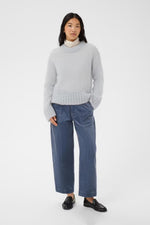 Load image into Gallery viewer, Part Two Sille Mohair Jumper Grey Blue Dawn
