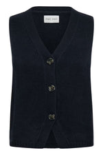 Load image into Gallery viewer, Part Two Sylva Knitted Waistcoat Navy
