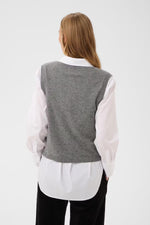 Load image into Gallery viewer, Part Two Cania Cashmere Waistcoat Grey
