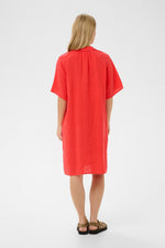 Load image into Gallery viewer, Part Two Ayla Linen Dress Poppy Red
