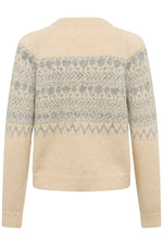 Load image into Gallery viewer, Part Two Charmaine Cardigan Oatmeal and Blue Grey
