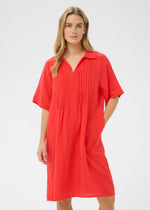 Load image into Gallery viewer, Part Two Ayla Linen Dress Poppy Red
