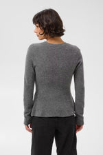 Load image into Gallery viewer, Part Two Carina Peplum Jumper Grey
