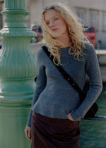 Load image into Gallery viewer, Part Two Carina Peplum Jumper Grey
