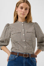Load image into Gallery viewer, Part Two Chinette Blouse Checked
