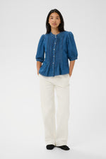 Load image into Gallery viewer, Part Two Alesia Denim Blouse
