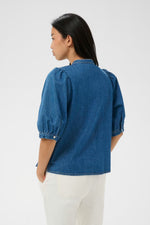 Load image into Gallery viewer, Part Two Alesia Denim Blouse
