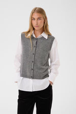 Load image into Gallery viewer, Part Two Cania Cashmere Waistcoat Grey
