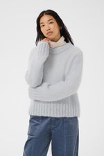 Load image into Gallery viewer, Part Two Sille Mohair Jumper Grey Blue Dawn
