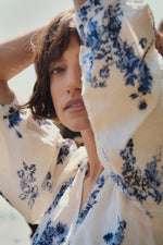 Load image into Gallery viewer, Part Two Alya Dress Blue Flowers
