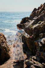 Load image into Gallery viewer, Part Two Alya Dress Blue Flowers
