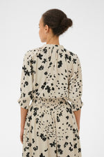 Load image into Gallery viewer, Part Two Almera Blouse Black Dot Flower Print
