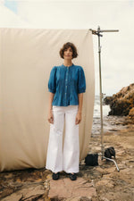 Load image into Gallery viewer, Part Two Alesia Denim Blouse
