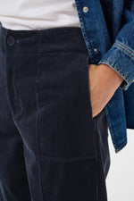Load image into Gallery viewer, Part Two Netta Cord Trousers Dark Navy
