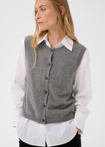 Load image into Gallery viewer, Part Two Cania Cashmere Waistcoat Grey
