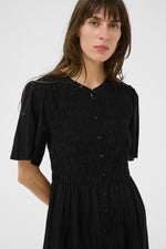 Load image into Gallery viewer, Part Two Anella Black Dress
