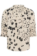 Load image into Gallery viewer, Part Two Almera Blouse Black Dot Flower Print
