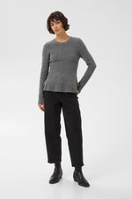 Load image into Gallery viewer, Part Two Carina Peplum Jumper Grey
