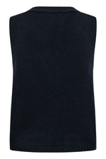 Load image into Gallery viewer, Part Two Sylva Knitted Waistcoat Navy
