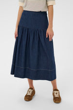 Load image into Gallery viewer, Part Two Nellia Skirt Dark Denim
