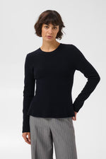 Load image into Gallery viewer, Part Two Carina Peplum Jumper Navy
